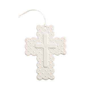Gingham Ceramic Cross