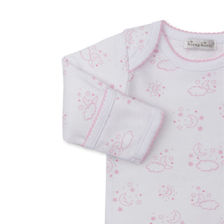 Printed Footed Pant Set - Cheerful Good Night - Light Pink