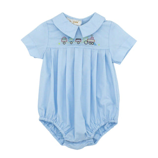 Boy Bubble with Train Embroidery