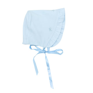 Ruffled Bonnet with Hand-embroidery - Little Bows