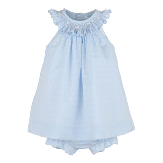 Dotted Swiss Bishop Dress with Bloomers