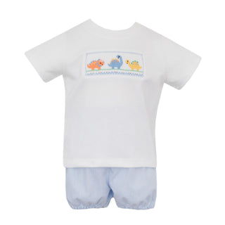 Boys Smocked T-shirt Set - Dinos