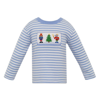 Boys Smocked Long Sleeve T-shirt - Nutcracker