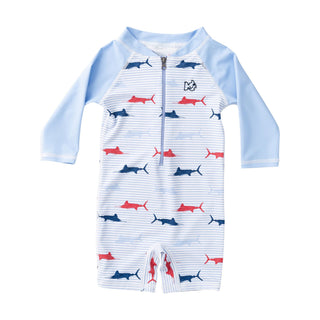 Lil Reef Baby Rashguard Swimsuit - Windsurfer Fish