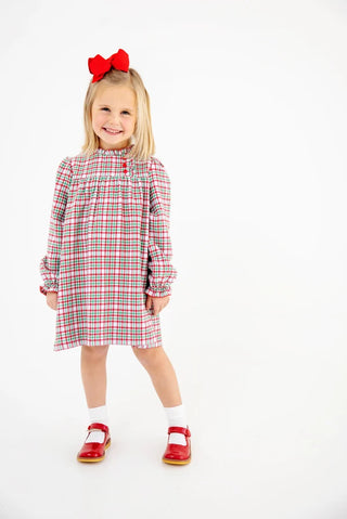Long-sleeve Mary Baker Day Dress - Wicker Park Plaid