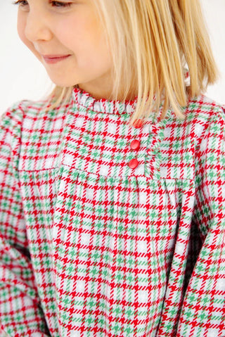 Long-sleeve Mary Baker Day Dress - Wicker Park Plaid