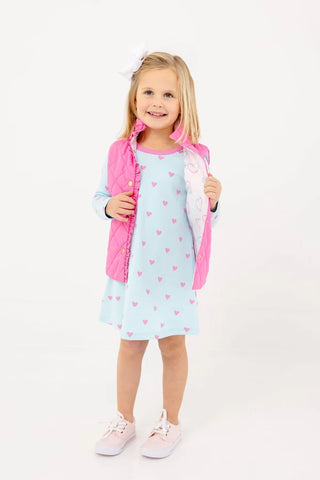 Long-sleeve Polly Play Dress - Heart Eyes