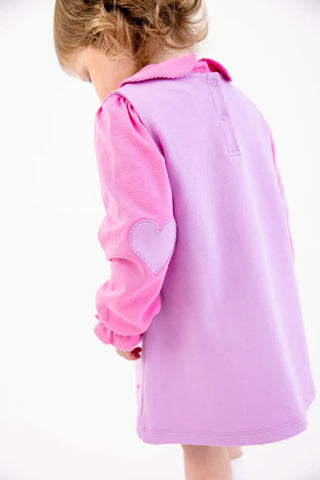 Blake Button Dress (Knit) - Valley High Violet