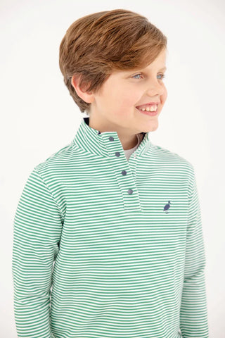 Pendeleton Popped Collar - Kiawah Kelly Green Stripe