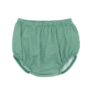 Knit Diaper Cover - Green Gingham