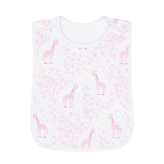 Girls Giraffe Print Feeding Bib - FINAL SALE