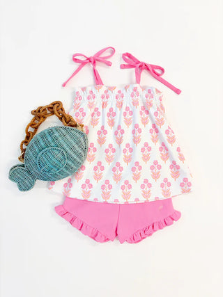 Lainey's Little Top - Bridgetown Harbour Hand Block