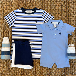 Carter Crewneck - Kennedy Cruise Stripe Nantucket Navy
