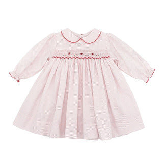 Collared Dress and Bloomers with Hand-smocked Bullion Bows