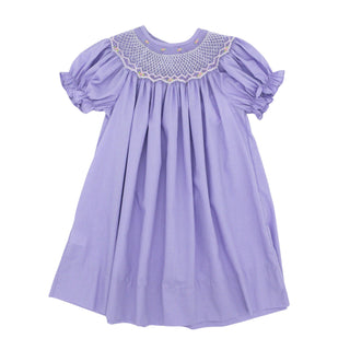 Girls Bishop Dress - Purple