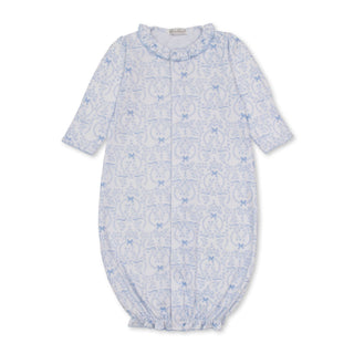 Printed Converter Gown - Blue Delicate Blooming Bows