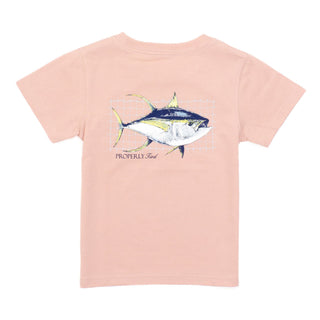 Boys Short Sleeve Signature T-shirt - Tuna