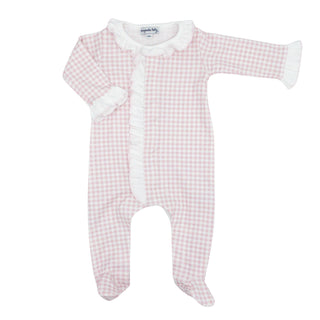 Mini Check Ruffle Front Footie