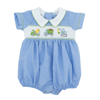 Noah Collared Bubble with Hand-smocking - Construction