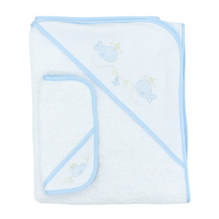 Boys Bath Towel Set with Hand-embroidery