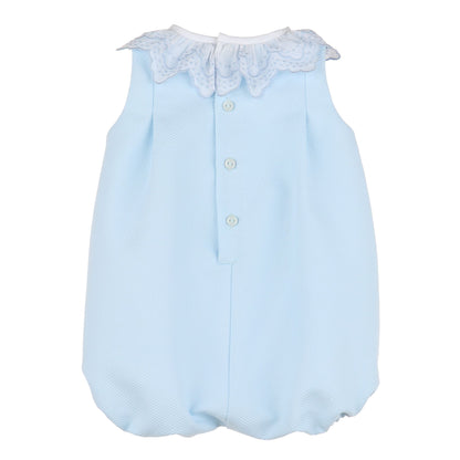 Embroidered Ruffle Collar Bubble
