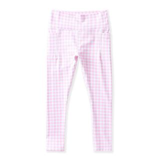 Active Leggings - Pink Gingham