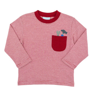 Boys Long-sleeve T-shirt with Pocket and Applique - Tools