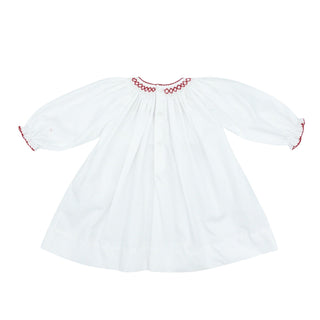 Bishop Dress with Hand-smocking - Geometric Hearts
