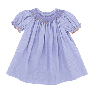 Bishop Dress with Hand-smocking - Fall Geometrics