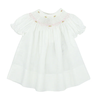 Girls Bishop Dress - Ivory