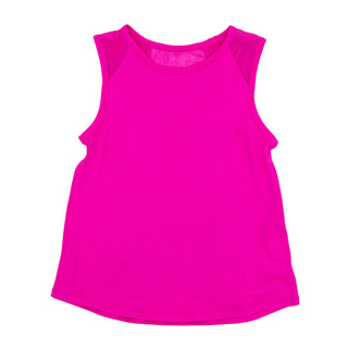 Girls Activewear Mesh Tank - Fuchsia