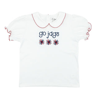 Go Jags Monogram in Junior with Pom Pom Mini Trio Design