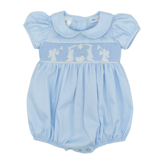 Girls Smocked Nativity Bubble