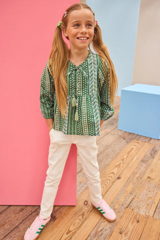 Riviera Top - Fairfield Forest Stripe