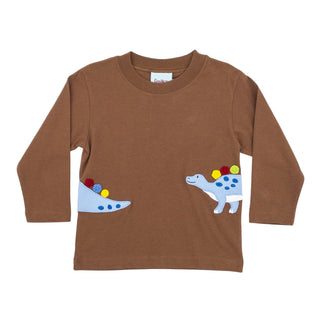 Boys Long-sleeve T-shirt with Applique - Dinosaur