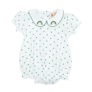 Girl Pima Printed Bubble with Hand-embroidery - Rainbow