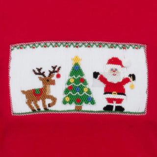 Boys Smocked Long Sleeve T-shirt - Christmas