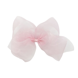 Organza Hair Bow - Light Pink