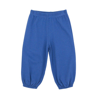 Boys Knit Gathered Pants - Chambray