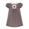 Turkeys on Brown Gingham