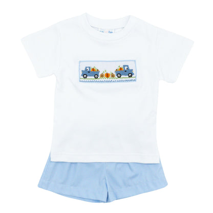 Tom Pumpkin Smocked Short Set