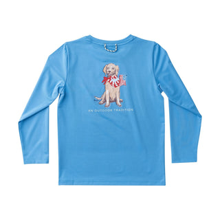 Kids Pro Performance Long-sleeve T-shirt- Patriotic Pup