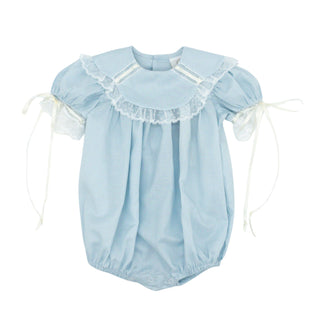 Donahue Heirloom Bubble - Blue Batiste with Ecru Ribbon