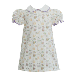 *COMING SOON* Isabelle Pleat Dress - Mardi Gras