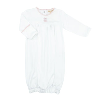 Gown with Crochet Trim and Hand-embroidery - Sugarplum Steps