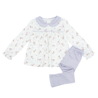 Peter Pan Collared Legging Set - Magic Unicorns