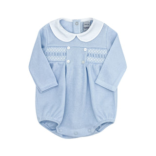 Boys Collared Bubble with Smocking