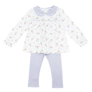 Peter Pan Collared Legging Set - Magic Unicorns