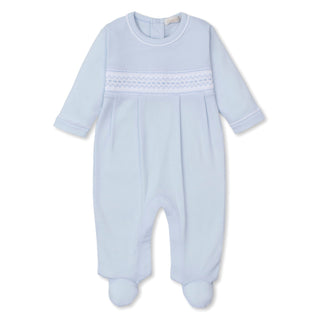 Footie with Hand Smocking - Classic Geometric