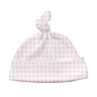 Printed Hat - Pink Gingham